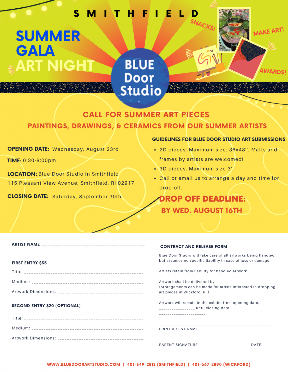 Summer in Smithfield (Camps and Activities) Blue Door Art Studio in