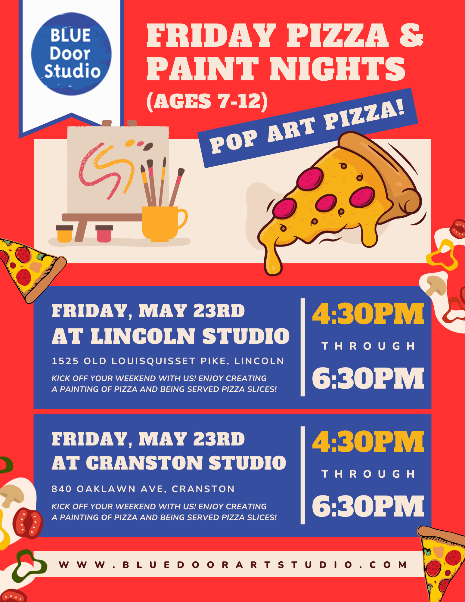 Pop Art Pizza Flyer – Pizza Friday